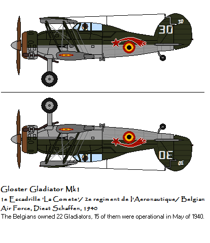 Belgian Gloster Gladiator Mk I