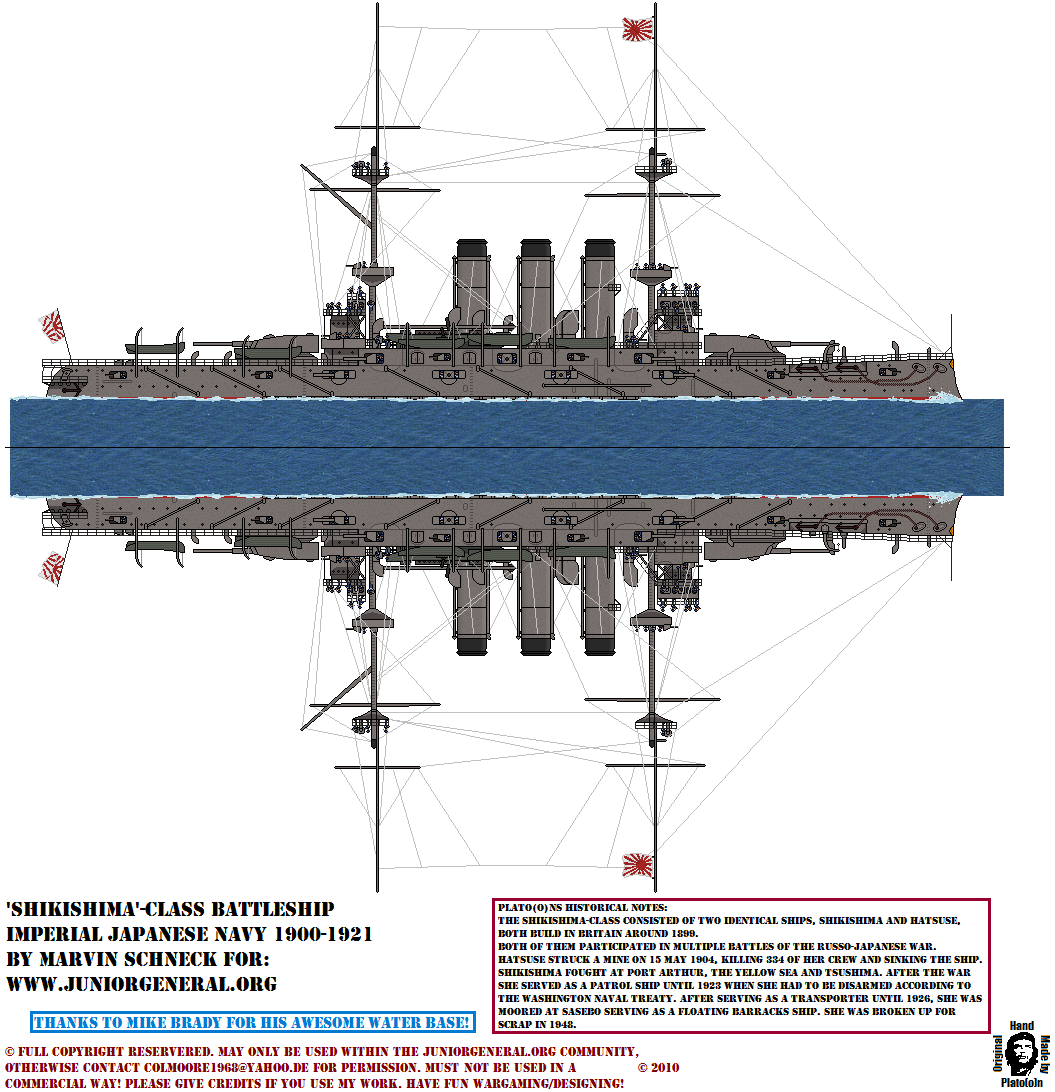 Japanese Shikishima-Class Battleship