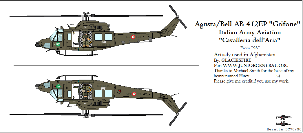 Italian Bell AB-412EP Helicopter