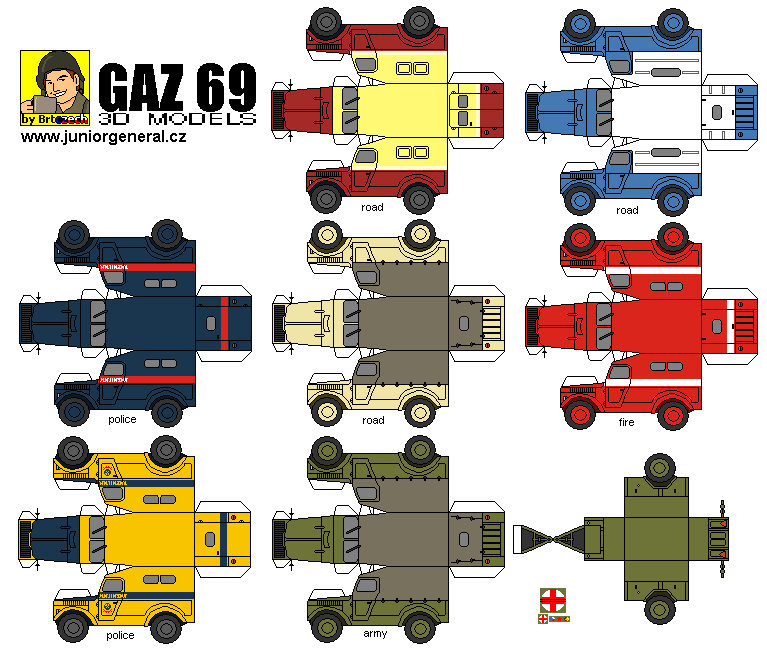 Gaz 69 Trucks (3-D)