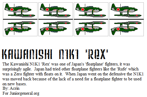 Japanese Kawanishi N1k1 Rex