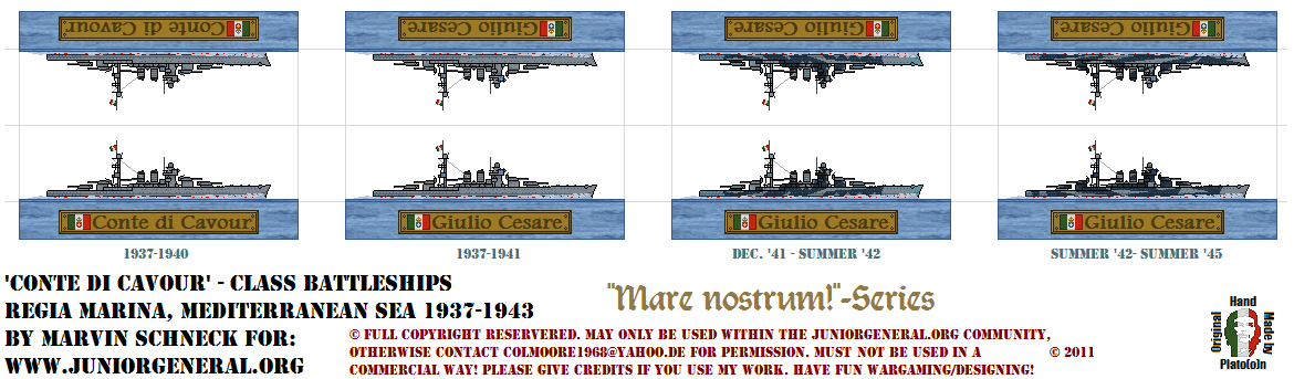 Conte Di Cavour Class Battleships