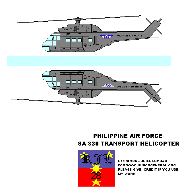 Phillipines SA 330 Transport Helicopter