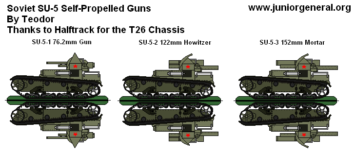 Soviet SU-5 Self-Propelled Guns