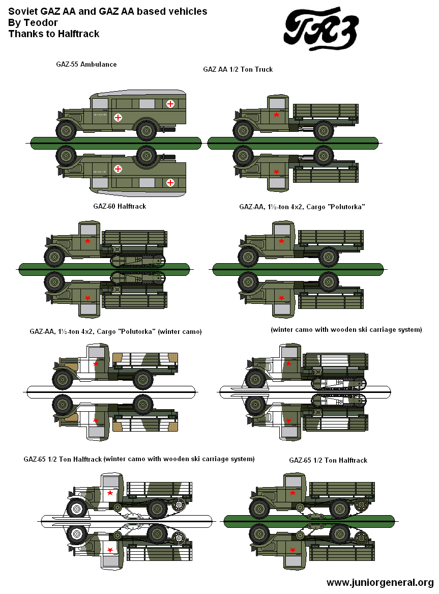Soviet GAZ-AA and GAZ AA based vehicles
