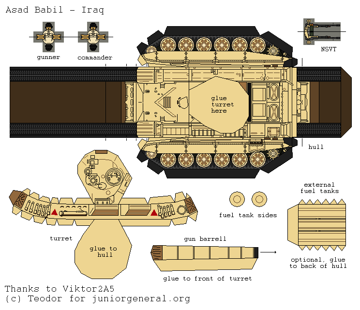 Iraqi Asad Babil Tank (3-D Fold Up)