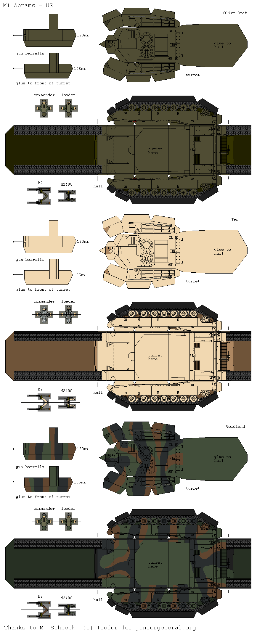 M1 Abrams Tank (3-D Fold Up)