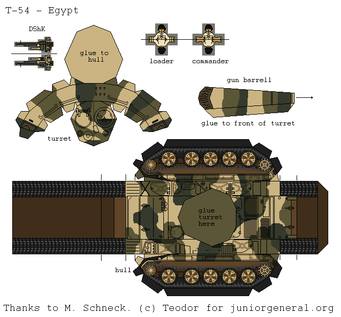 Egypt T-54 (3D Fold Up)