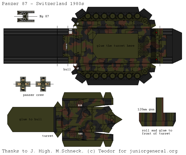 Swiss Panzer 87 (3D Fold Up)