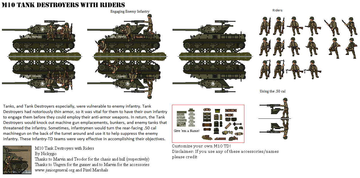 M10 Tank Destroyers with Riders