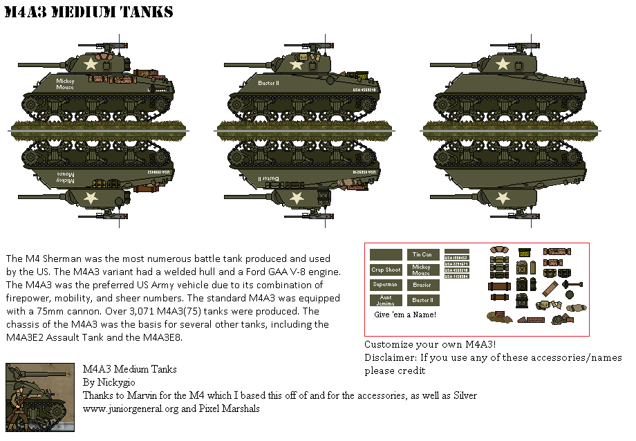 M4A3 Medium Tanks