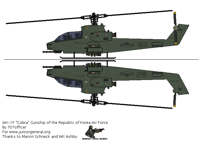 South Korean AH-1F Cobra Helicopter