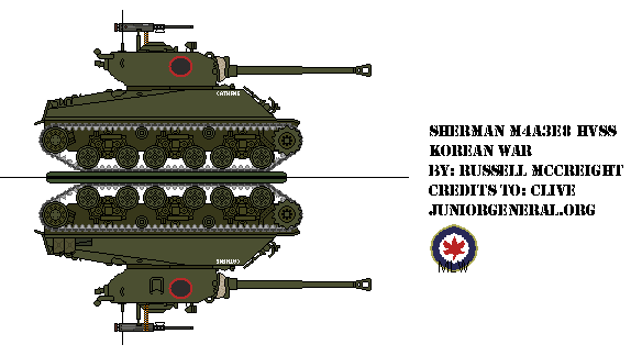 Canadian Sherman M4A3E8 Tank