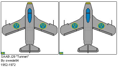 Swedish Saab J29 Tunnan Fighter