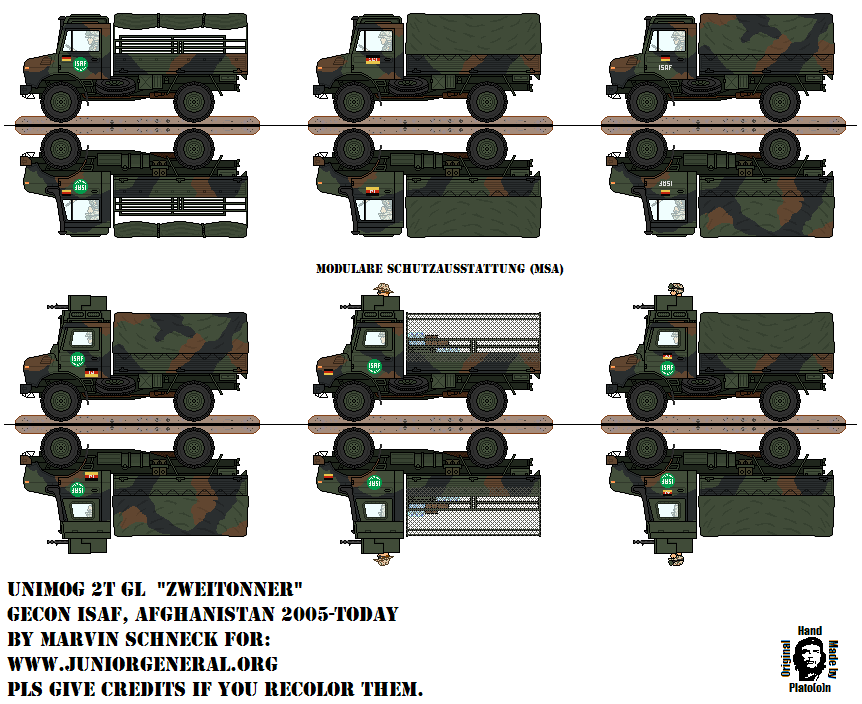 German Unimog 2T GL Trucks (Afghanistan)