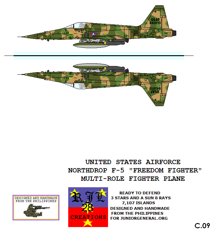 US Northrup F-5 Fighter Plane