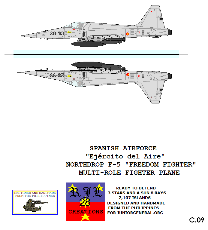 Spanish Northrup F-5 Fighter Plane