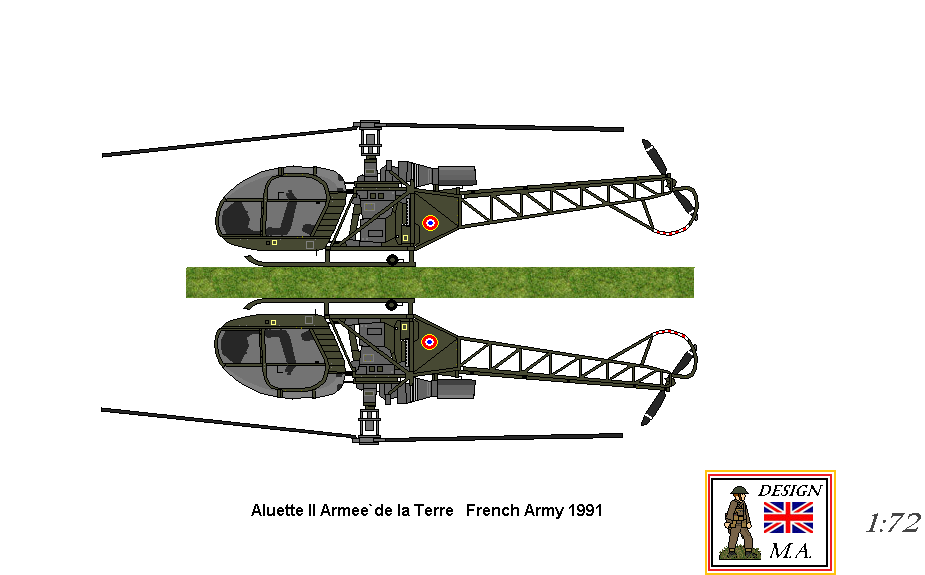 French Alouette II Helicopter