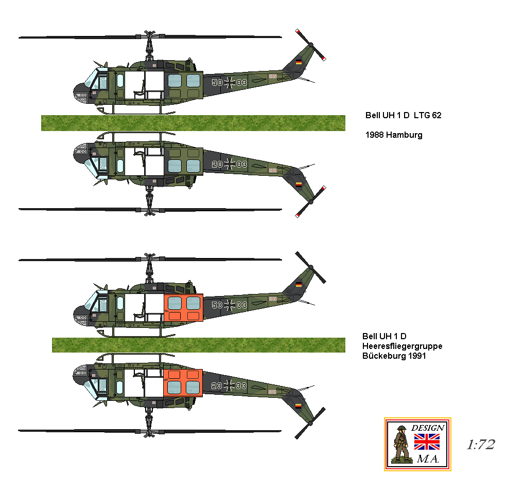 German Bell UH-1D Helicopter