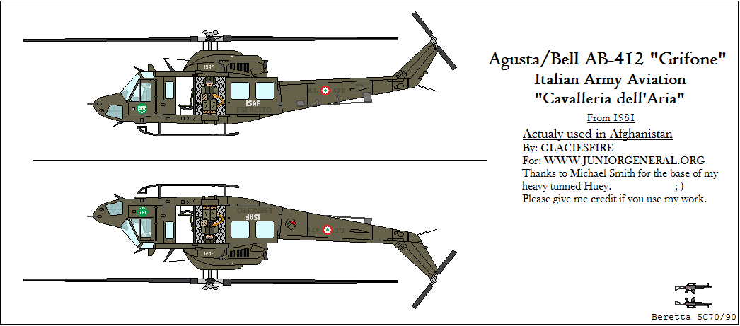 Italian Bell AB-412 Helicopter