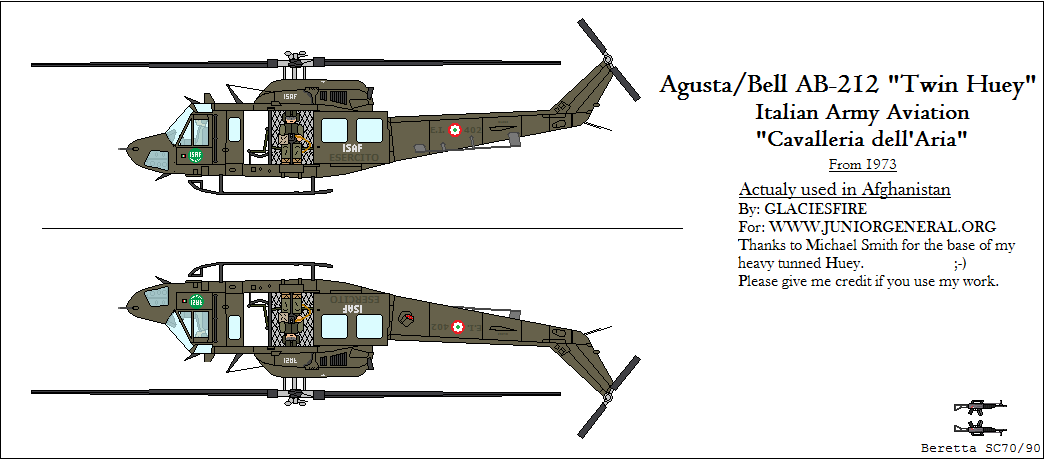 Italian Bell AB-212 Helicopter