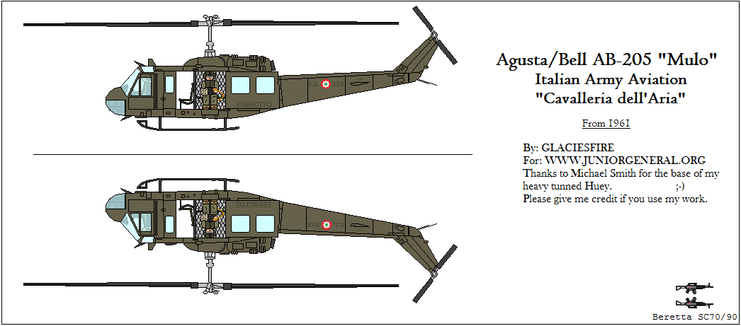 Italian Bell AB-205 Helicopter