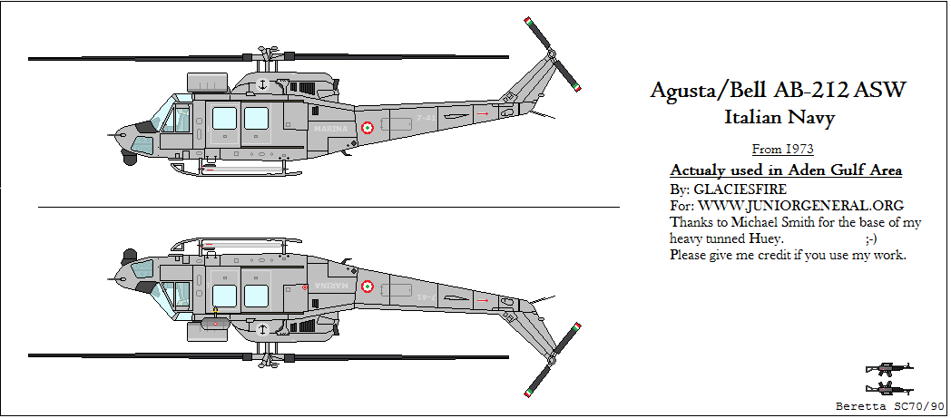Italian Bell AB-212 ASW Helicopter