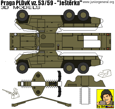 Czech Praga PLDvK vz. 53/59 (3-D)