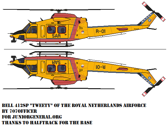 Netherlands Bell 412SP Tweety Helicopter