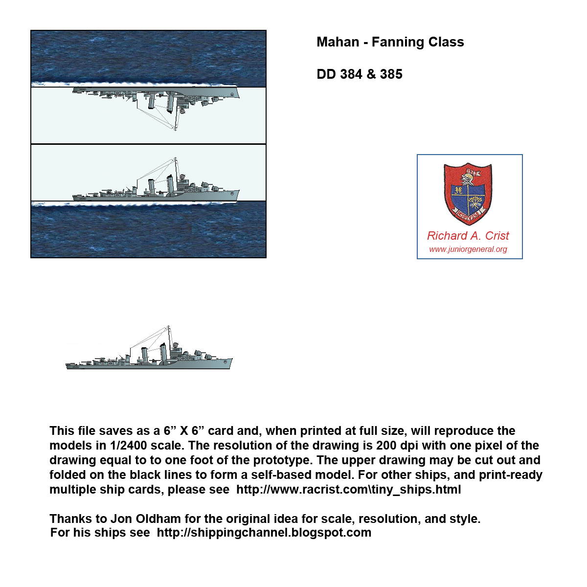 US Mahan-Fanning Class Destroyer