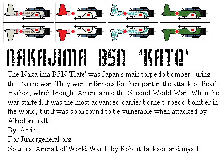 Japanese Nakajima B5N Kate