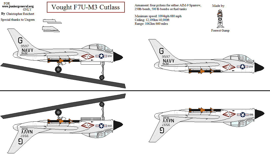 US Vought F-7U-M3 Cutlass