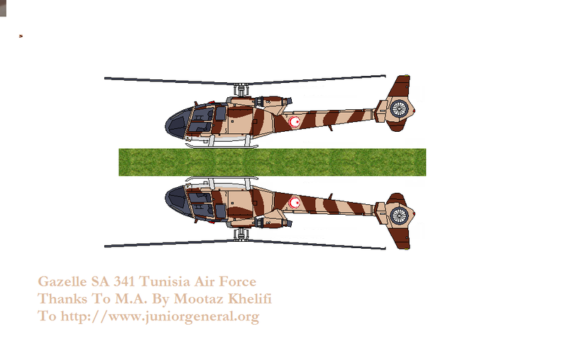 Tunisian Gazelle SA 341 Helicopter