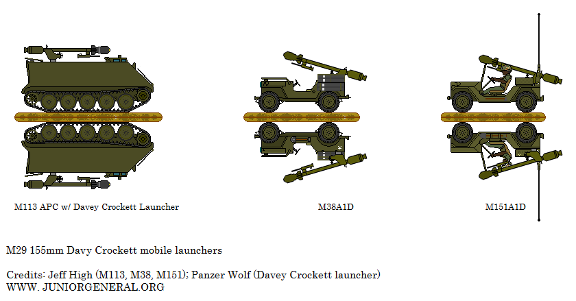 US Davey Crockett Mobile Launchers