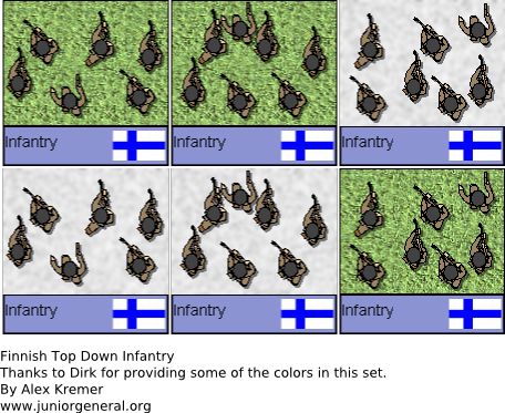 Top down Finnish Soldiers