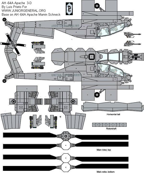 AH-64 Apache Helicopter (3-D)