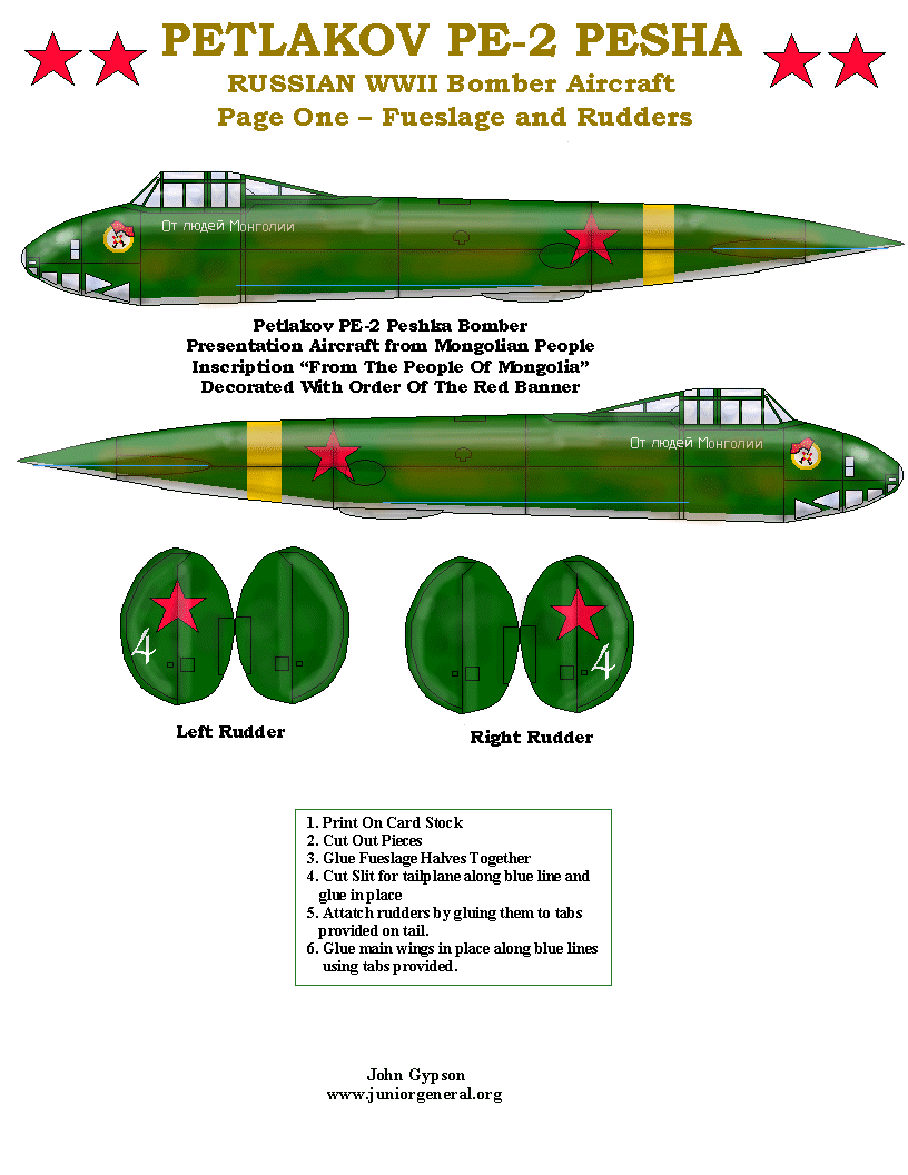 PE-2 Peshka Bomber