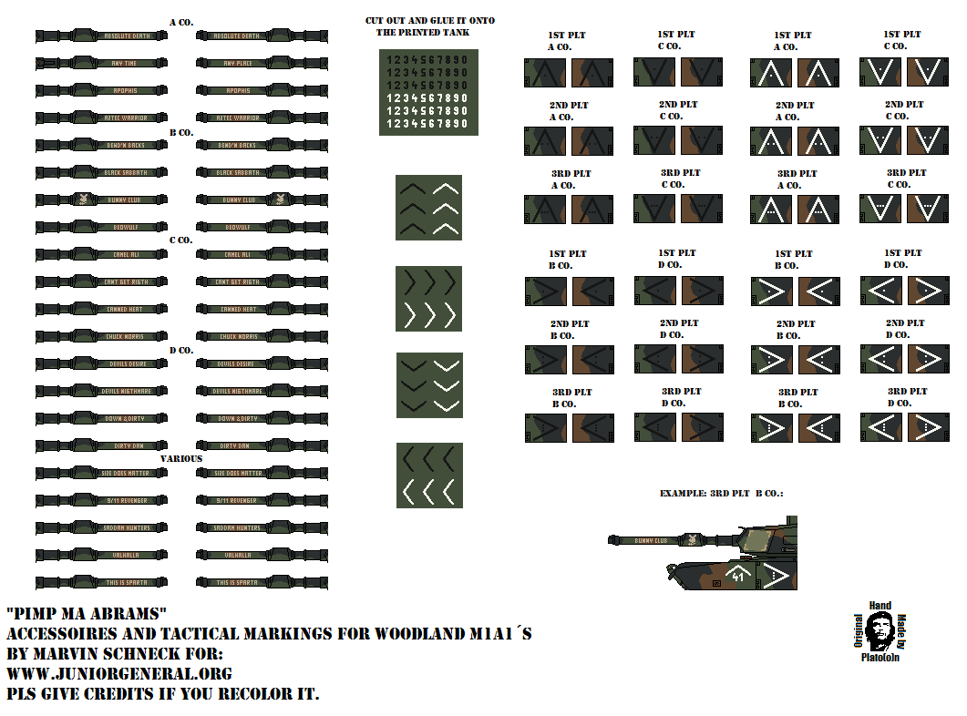 Abrams Tank Accessories (Woodland)