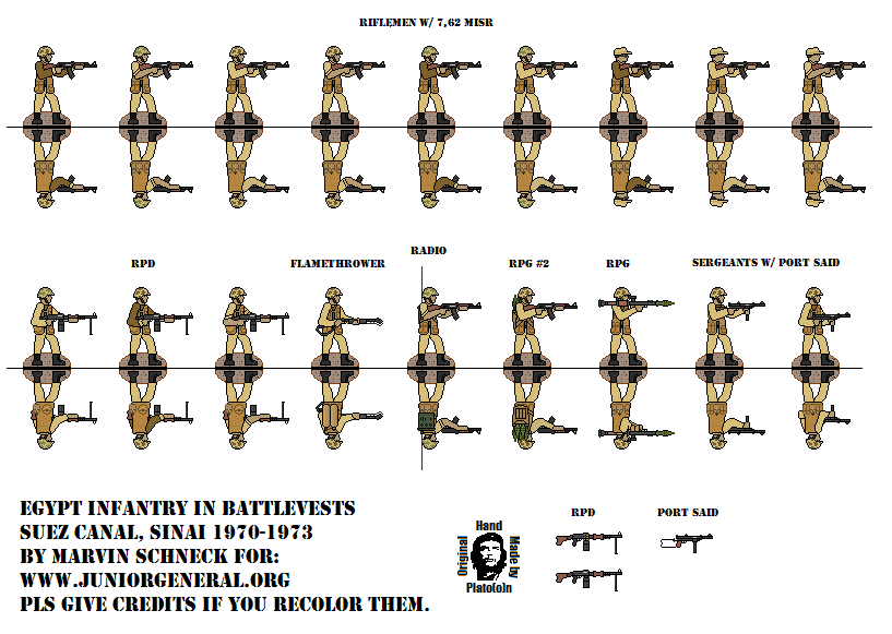 Egyptian Infantry in Battlevests (1970-1973)