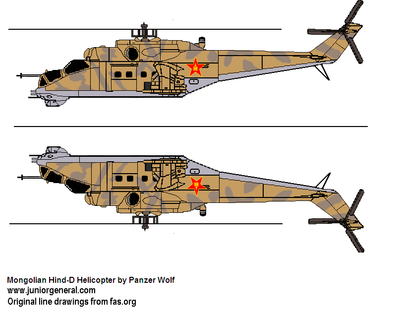 Mongolian Hind Helicopter