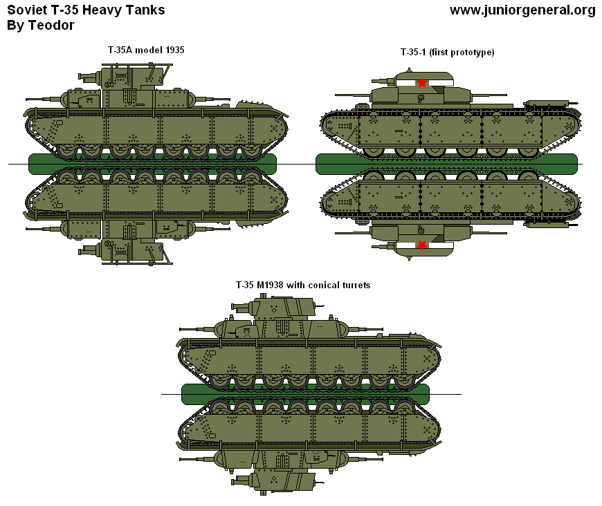 Soviet T-35 Heavy Tanks