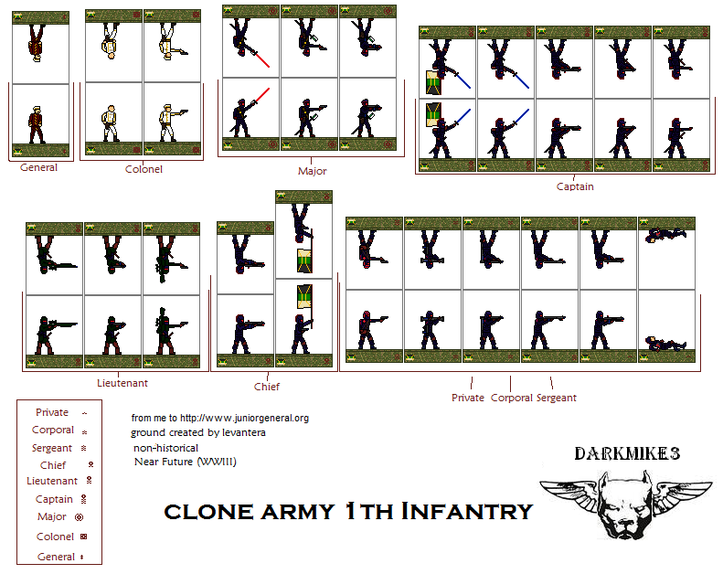 Clone human army | Paper Miniature