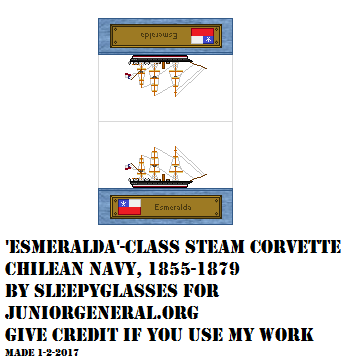 Chilean Steam Corvette (Micro-Scale)