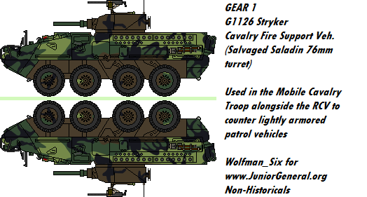 G1126 stryker Calvary fire support vehicle