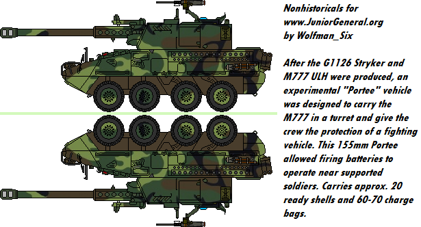Experimental G1126/M777 fighting vehicle