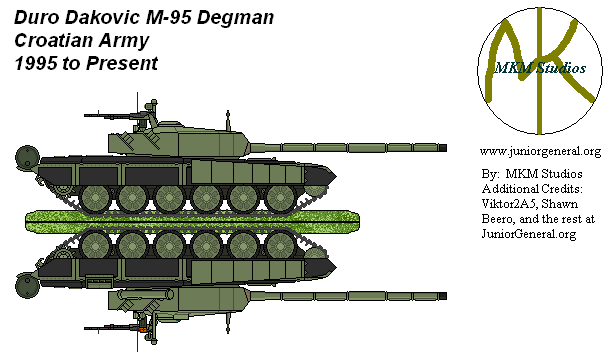 Croatian Duro Dakovic M-95 Degman Tank