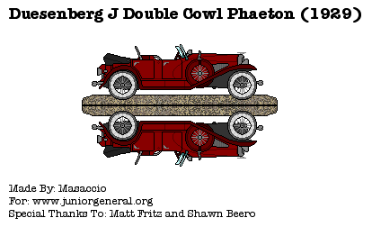 Dusenberg J Double Cowl Phaeton Automobile