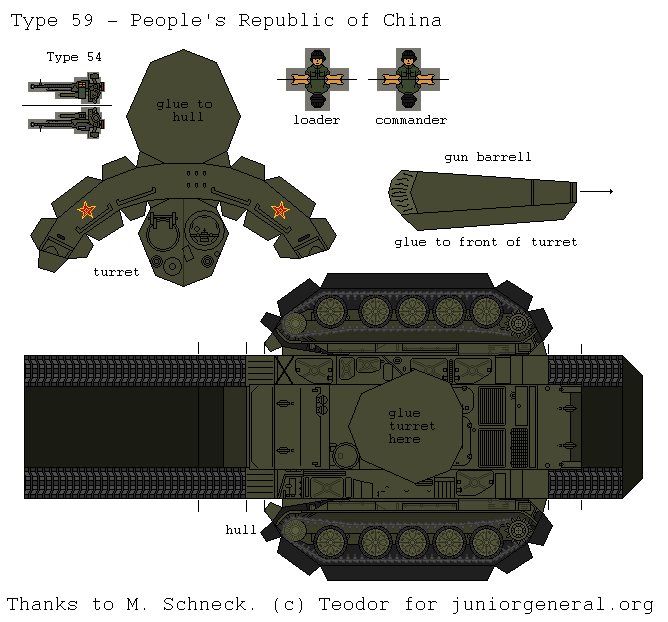 Chinese Type 59 Tank (3-D Fold Up)