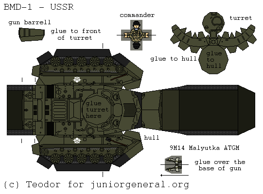 Soviet BMD-1 (3-D Fold Up)
