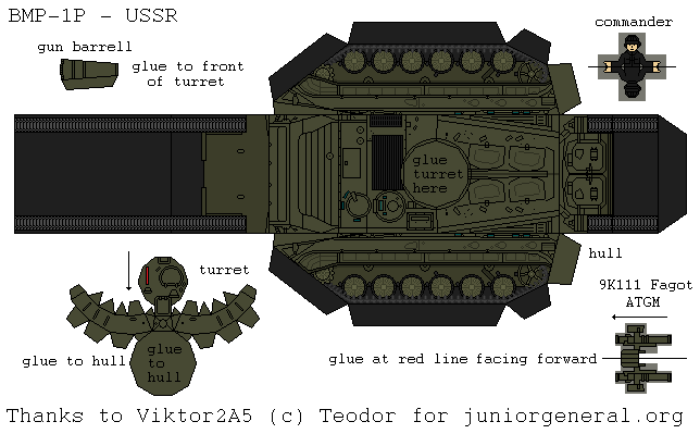 Soviet BMP-1P (3D Fold Up)